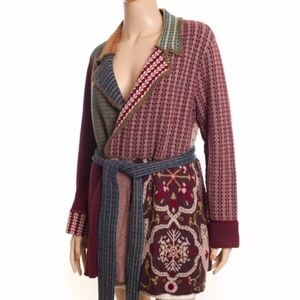 Anthropologie Sparrow Patchwork Jacquard Ca